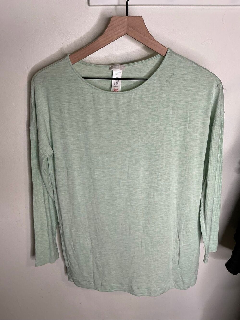 Hanro Long Sleeve Top with Pockets | Green in XS